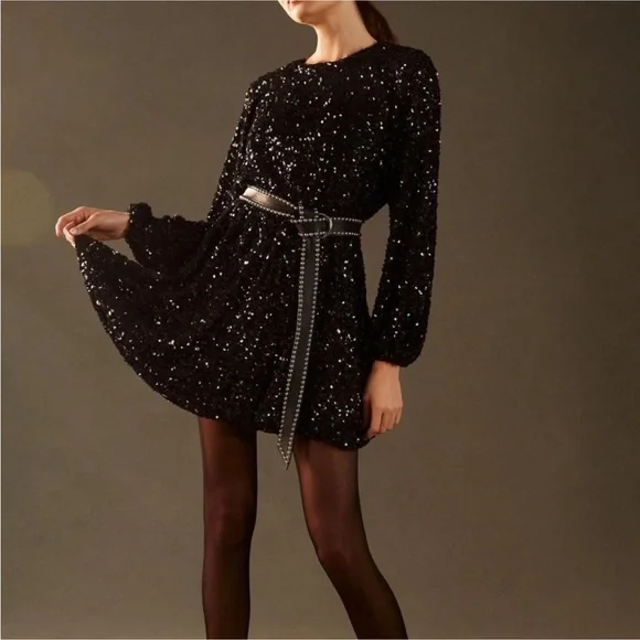 NWT Sunday in Brooklyn Balloon-Sleeve Mini Dress - Picture 1 of 11